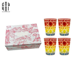 Maison Couture - Set 2 Ly Cocktail Thuỷ Tinh 7 Màu D'Or Diamant Facetté Lumière-CẬU HAI HOME DECOR