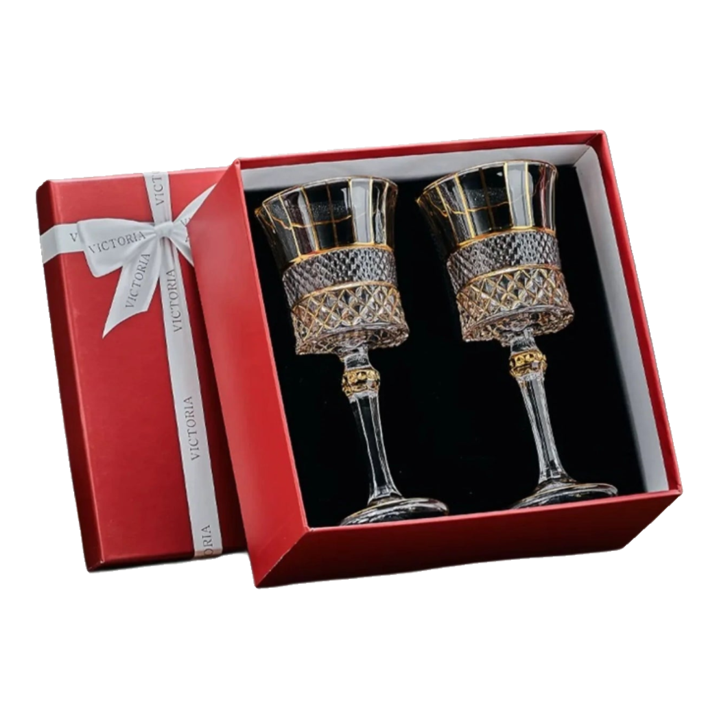 Maison Couture - Gift Set 2 Ly Vang Đỏ Pha Lê Walter Russo Cristalleries Wine Glasses 270ml-LY THỦY TINH-CẬU HAI HOME DECOR-CẬU HAI HOME DECOR