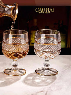 Maison Couture - Set 2 Ly Pha Lê D'Or Walter Goblet Cristalleries Glasses 250Ml-CẬU HAI HOME DECOR