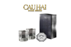 Maison Couture - Set 2 Ly Pha Lê Medusa V Class Cristalleries Facetté Rock Lowball Glasses 170ml-CẬU HAI HOME DECOR