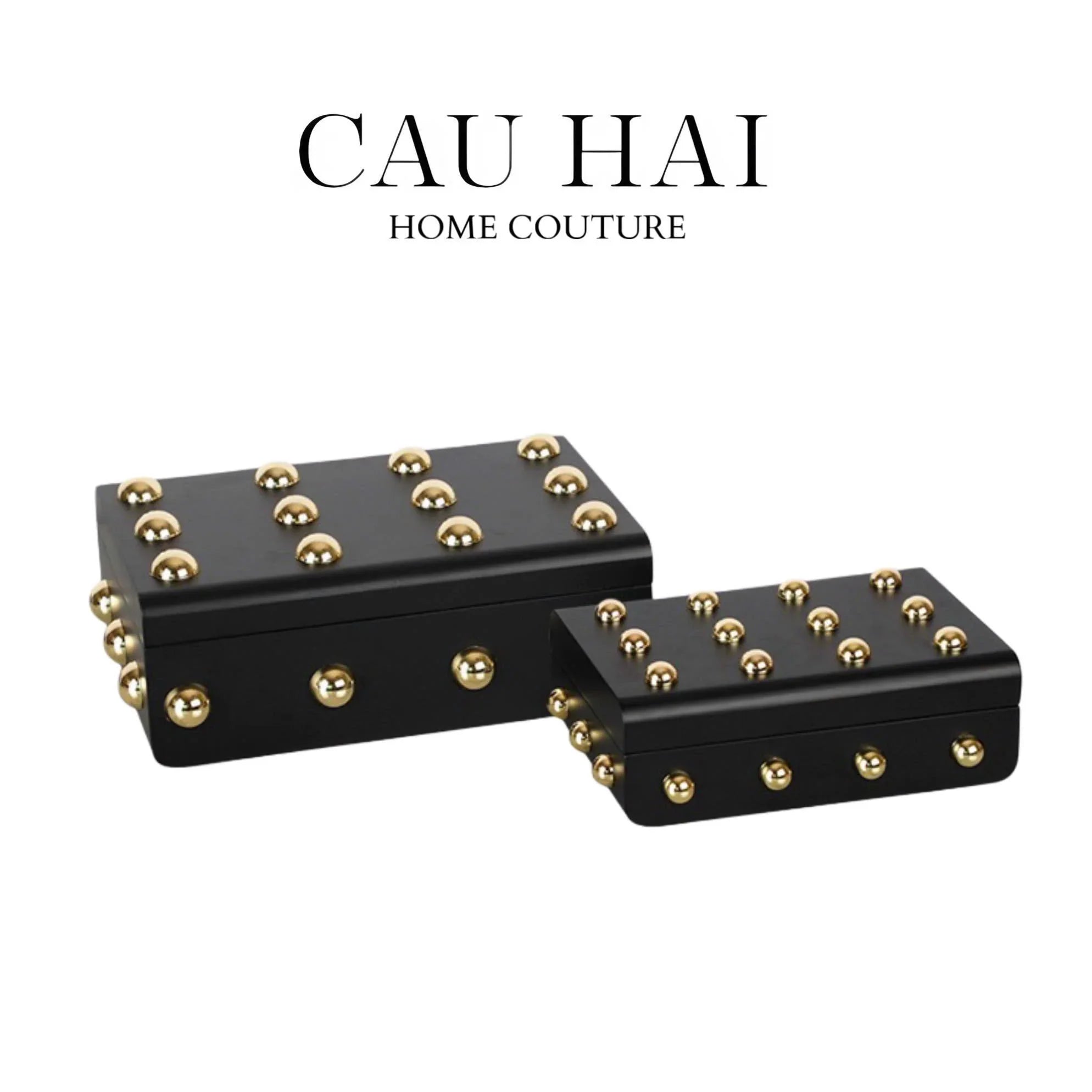 Maison Couture - Set 2 Rương Jewelry Gothic Blackhorn Chest Fw25-CẬU HAI HOME DECOR