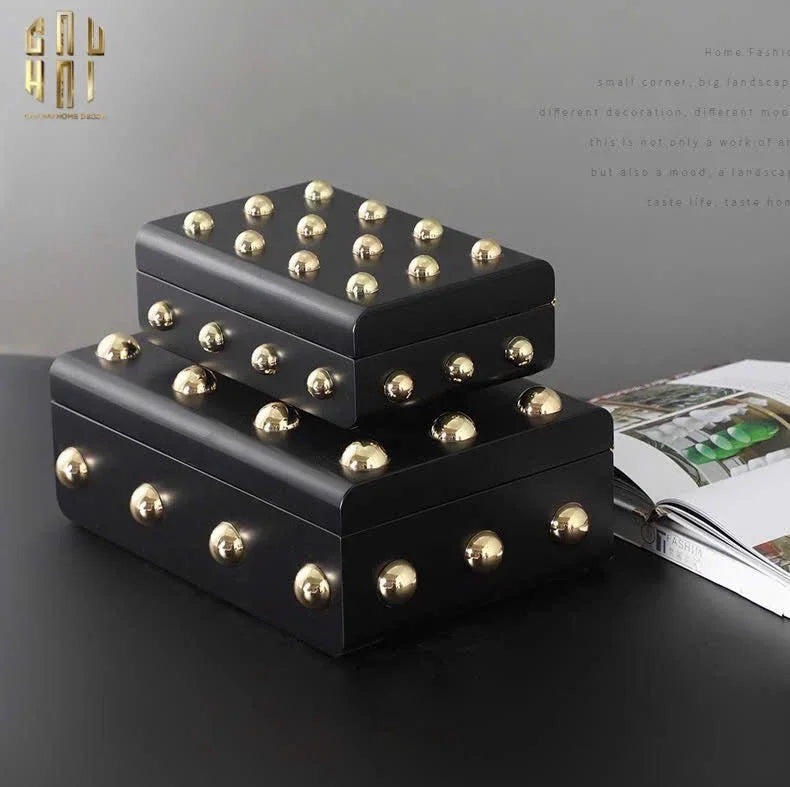 Maison Couture - Set 2 Rương Jewelry Gothic Blackhorn Chest Fw25-CẬU HAI HOME DECOR