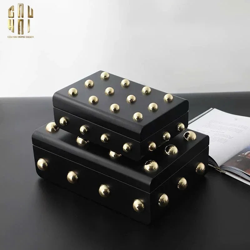 Maison Couture - Set 2 Rương Jewelry Gothic Blackhorn Chest Fw25-CẬU HAI HOME DECOR