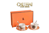 Maison Couture - Set 2 Tách La Selle Royale Tea Set Orange Harnais 6pcs - CẬU HAI HOME DECOR