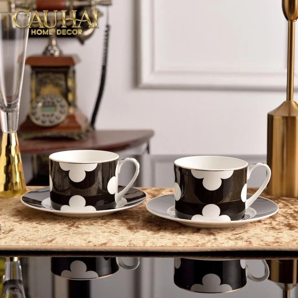 Maison Couture - Set 2 Tách Trà Château Clover Signature - L’Atelier Rayé Tasses & Soucoupes 4pcs-SET BÌNH TRÀ-Đối tác tại Trung Quốc theo từng đơn đặt hàng-CẬU HAI HOME DECOR