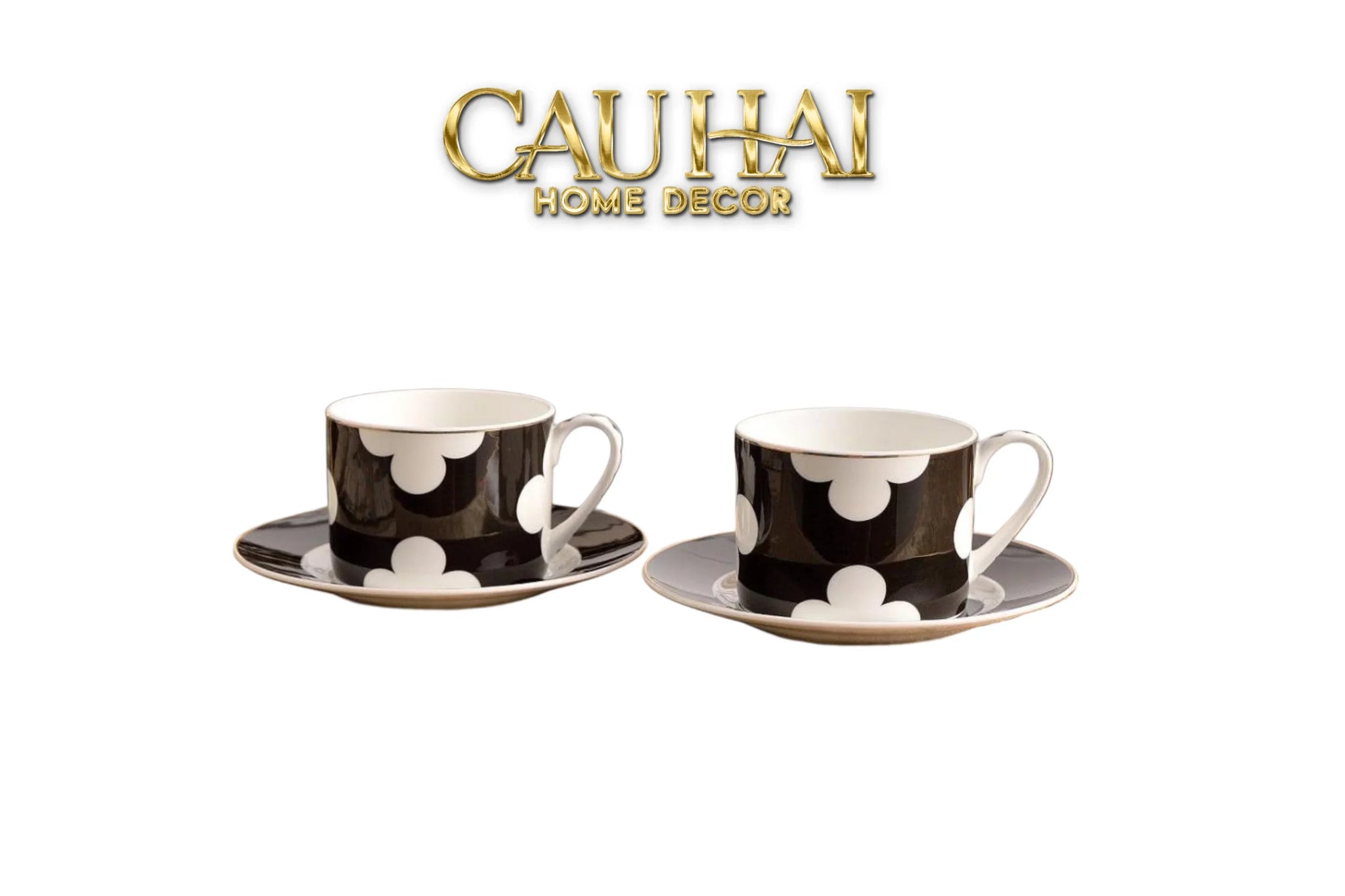 Maison Couture - Set 2 Tách Trà Château Clover Signature - L’Atelier Rayé Tasses & Soucoupes 4pcs-CẬU HAI HOME DECOR