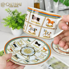 Maison Couture - Set 2 Tách Trà H Class Couvertures et Tenues Scarf Équestre-CẬU HAI HOME DECOR