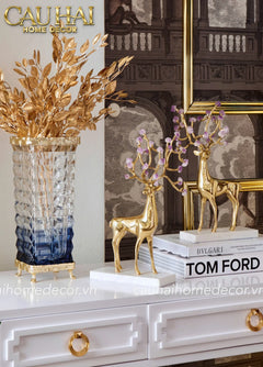 Maison Couture - Set 2 Tượng Hươu Đồng Omega Améthyste Les Sentinelles De La Forêt-CẬU HAI HOME DECOR