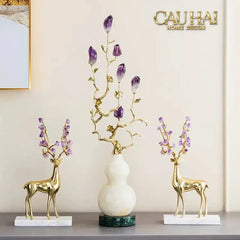 Maison Couture - Set 2 Tượng Hươu Đồng Omega Améthyste Les Sentinelles De La Forêt-CẬU HAI HOME DECOR