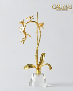 Maison Couture - Set 2 Tượng Kim Điệp Phúc Lâm Haute Orchid Golden Branches H41 / H31-CẬU HAI HOME DECOR