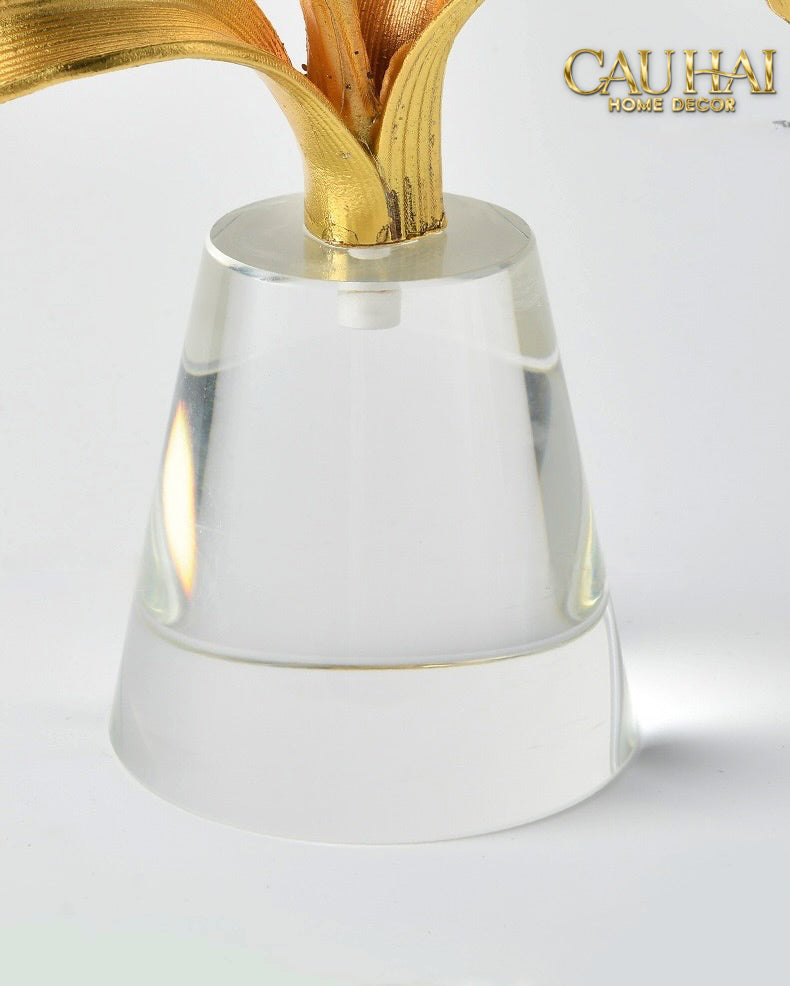 Maison Couture - Set 2 Tượng Kim Điệp Phúc Lâm Haute Orchid Golden Branches H41 / H31-CẬU HAI HOME DECOR
