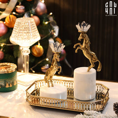 Maison Couture - Set 2 Tượng Ngựa Royal Horse Blue Quartz-CẬU HAI HOME DECOR