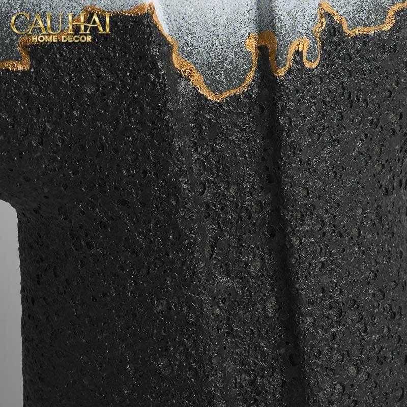 Maison Couture - Set 2 Tượng Quốc Phục Oriental Traditional Costume Lava Mantle H30/35-CẬU HAI HOME DECOR