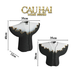 Maison Couture - Set 2 Tượng Quốc Phục Oriental Traditional Costume Lava Mantle H30/35-CẬU HAI HOME DECOR