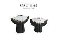 Maison Couture - Set 2 Tượng Quốc Phục Oriental Traditional Costume Lava Mantle H30/35-CẬU HAI HOME DECOR