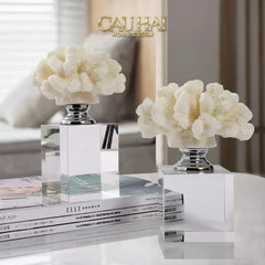 Maison Couture - Set 2 Tượng San Hô Đế Pha Lê Azure Tidal Aether Coral-CẬU HAI HOME DECOR