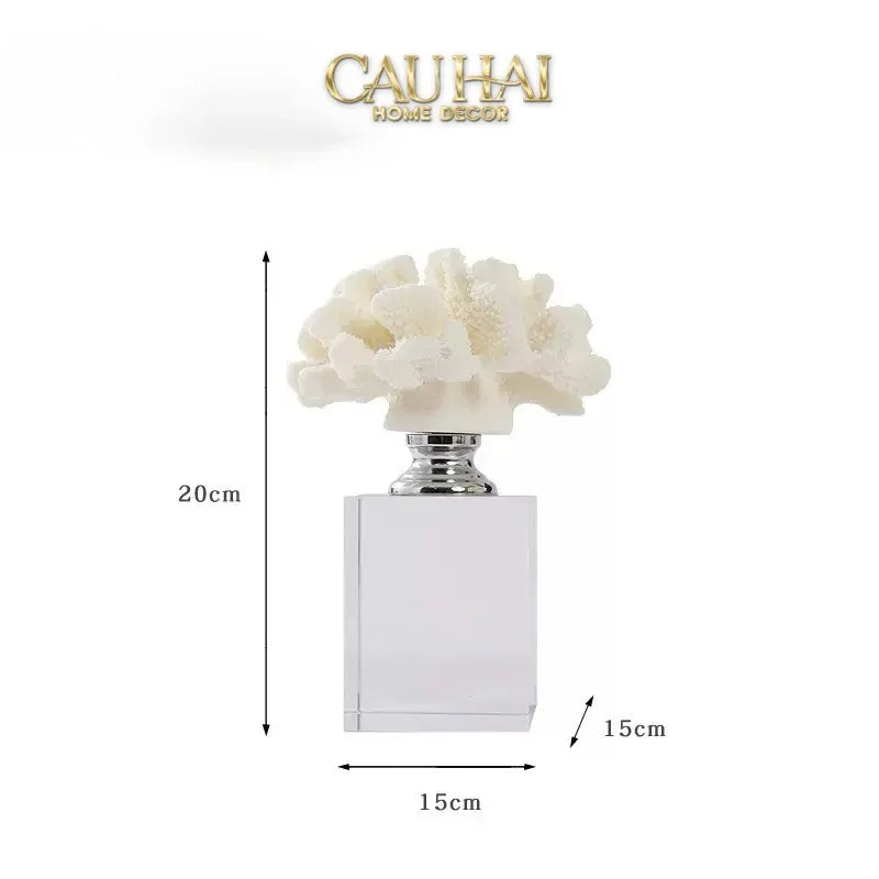 Maison Couture - Set 2 Tượng San Hô Đế Pha Lê Azure Tidal Aether Coral-CẬU HAI HOME DECOR