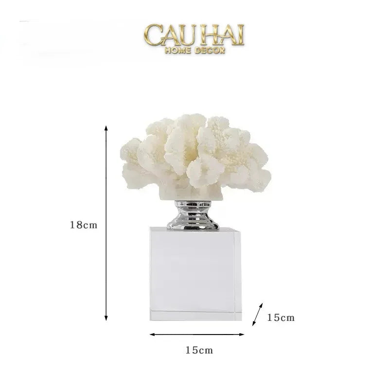 Maison Couture - Set 2 Tượng San Hô Đế Pha Lê Azure Tidal Aether Coral-CẬU HAI HOME DECOR