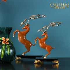 Maison Couture - Set 2 Tượng Thiên Gạc Hươu Les Cerfs Jumeaux à la Ramure Divine 37/44-CẬU HAI HOME DECOR