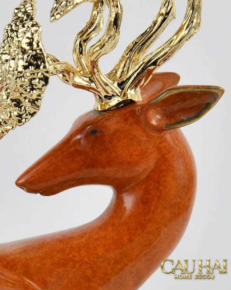 Maison Couture - Set 2 Tượng Thiên Gạc Hươu Les Cerfs Jumeaux à la Ramure Divine 37/44-CẬU HAI HOME DECOR