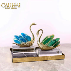 Maison Couture - Set 2 Tượng Thiên Nga Brasson Swan Gemstone - Ligne Cygne D’Amour-CẬU HAI HOME DECOR