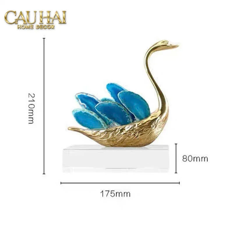 Maison Couture - Set 2 Tượng Thiên Nga Brasson Swan Gemstone - Ligne Cygne D’Amour-CẬU HAI HOME DECOR