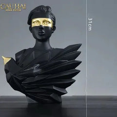 Maison Couture - Set 2 Tượng Twin Angel Prince- Hoàng Tử Thiên Sứ Aurea Silent Masquerade 35x25x15(1)-CẬU HAI HOME DECOR