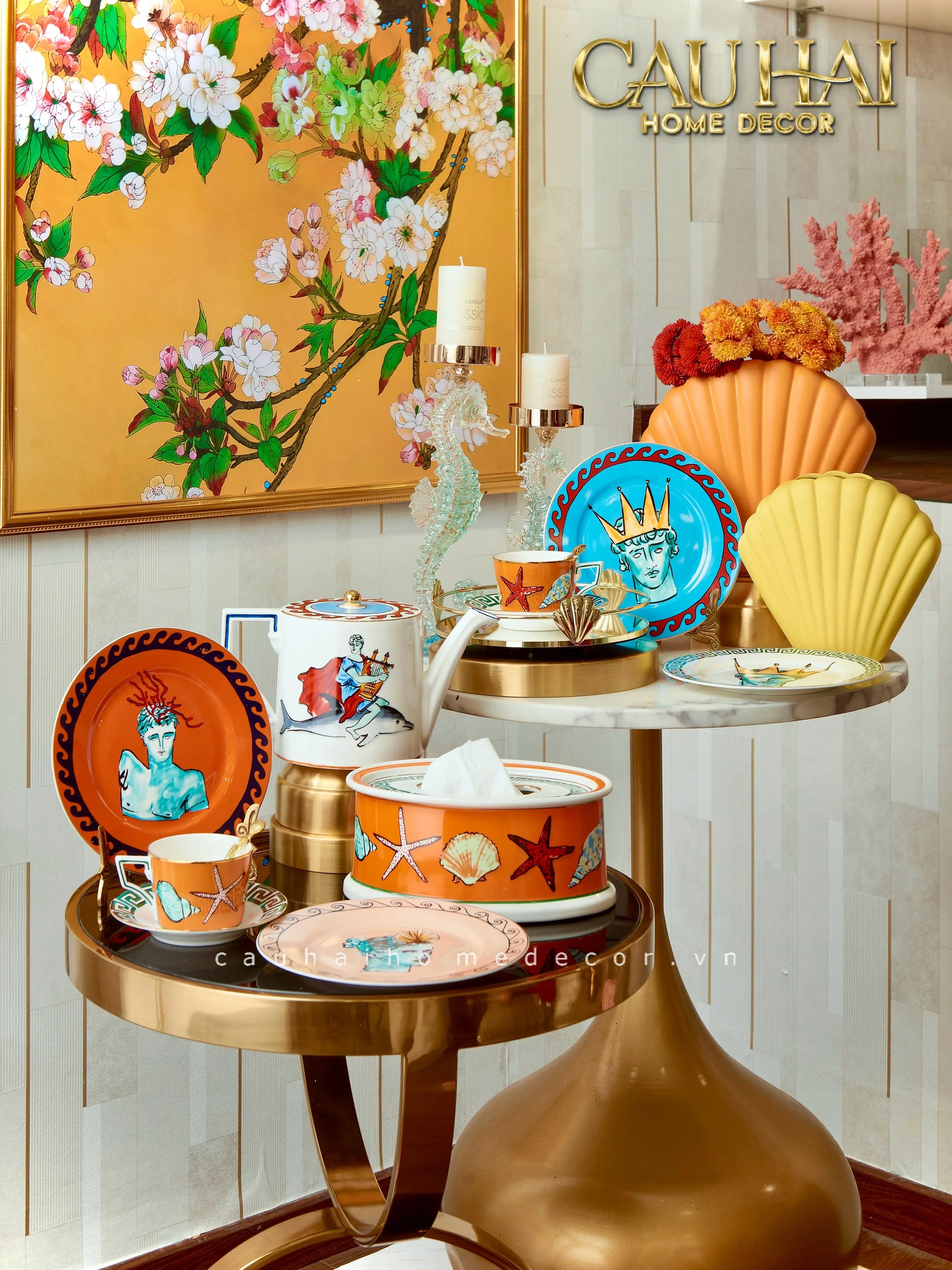Maison Couture - Set 4 Đĩa Tráng Miệng 20cm Ginori 8" Labirito Héritage Dinner/Desert Plates Set 4pcs-CẬU HAI HOME DECOR