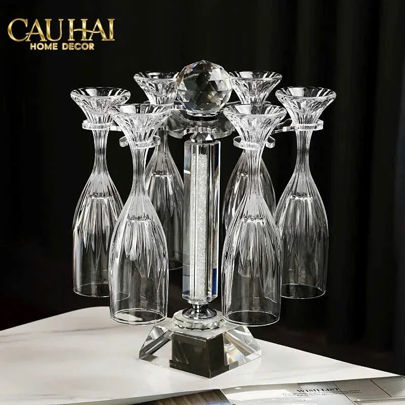 Maison Couture - Set 6 Ly Pha Lê Champane Facetté Éclat Cristalleries Champagne Glasses 170ml-CẬU HAI HOME DECOR