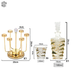 Maison Couture - Set Bình Rượu Whiskey Pha Lê Glorious Diamant Facetté-CẬU HAI HOME DECOR