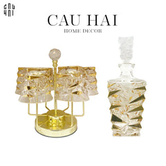 Maison Couture - Set Bình Rượu Whiskey Pha Lê Glorious Diamant Facetté-CẬU HAI HOME DECOR