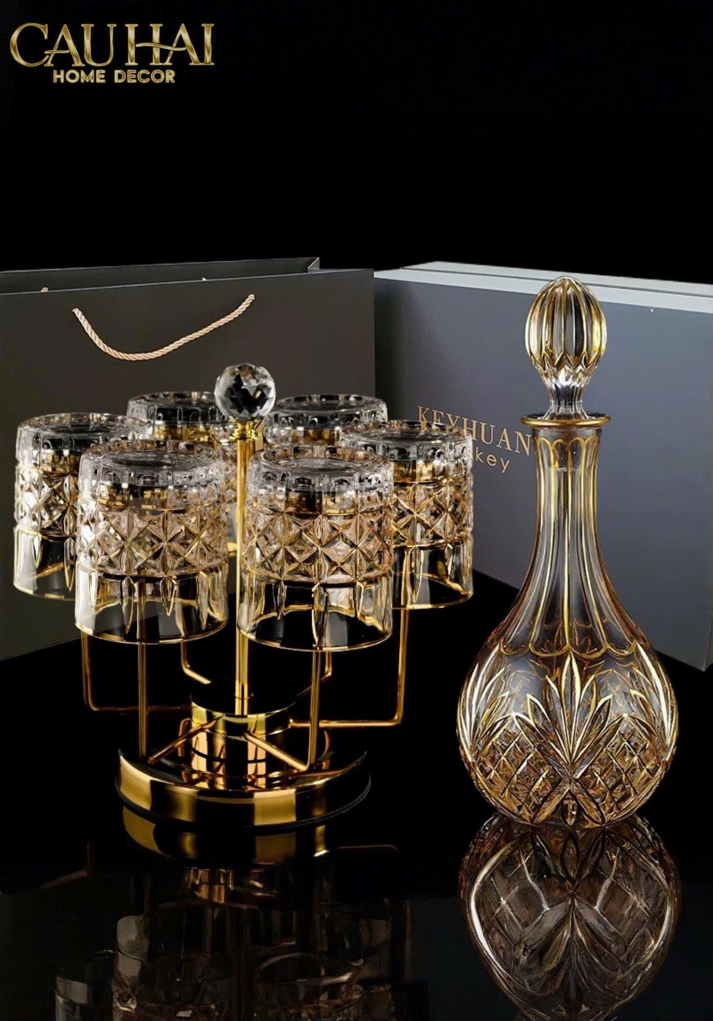 Maison Couture - Set Bình Rượu Whiskey Pha Lê L'Éclat De Louis-CẬU HAI HOME DECOR