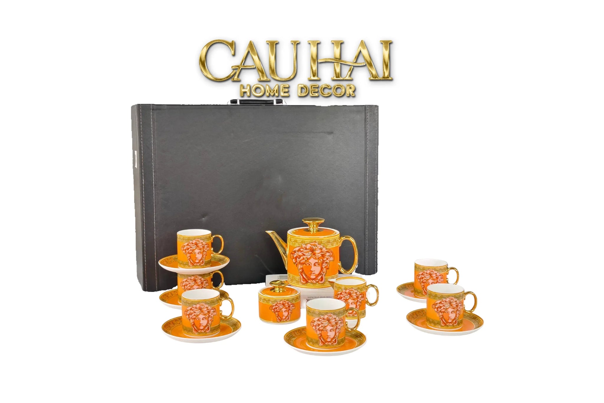 Maison Couture - Set Bình Trà 15 Món V Class Medusa Amplified Coin - Burnt Orange Édition 15pcs-CẬU HAI HOME DECOR