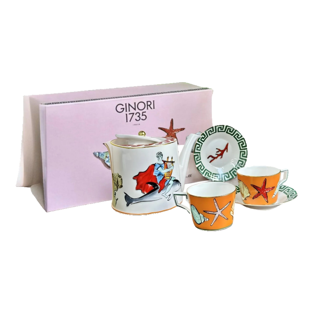 Maison Couture - Set Bình Trà. Ginori Labirito Verde Héritage Tea Set 5 Pcs Giftbox-SET BÌNH TRÀ-Đối tác tại Trung Quốc theo từng đơn đặt hàng-CẬU HAI HOME DECOR