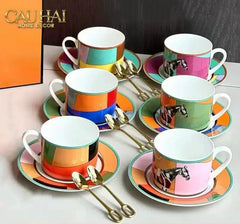 Maison Couture - Set Bình trà 6 tách H Class Signature Serpentine Équestre 13pcs Tea Set-CẬU HAI HOME DECOR
