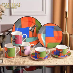 Maison Couture - Set Bình trà 6 tách H Class Signature Serpentine Équestre 13pcs Tea Set-CẬU HAI HOME DECOR