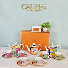 Maison Couture - Set Bình trà 6 tách H Class Signature Serpentine Équestre 13pcs Tea Set-CẬU HAI HOME DECOR