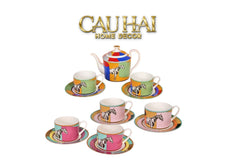 Maison Couture - Set Bình trà 6 tách H Class Signature Serpentine Équestre 13pcs Tea Set-CẬU HAI HOME DECOR