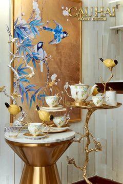 Maison Couture - Set Bình Trà 6 Tách Hoàng Kim Hưng Vượng Oriental Héritage Tea Set 15pcs-SET BÌNH TRÀ-CẬU HAI HOME DECOR