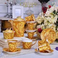 Maison Couture - Set Bình Trà / Cà Phê 15pcs Signature V Class Barocco Gold Spéciale Tea/Coffee Set-CẬU HAI HOME DECOR