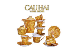Maison Couture - Set Bình Trà / Cà Phê 15pcs Signature V Class Barocco Gold Spéciale Tea/Coffee Set-CẬU HAI HOME DECOR