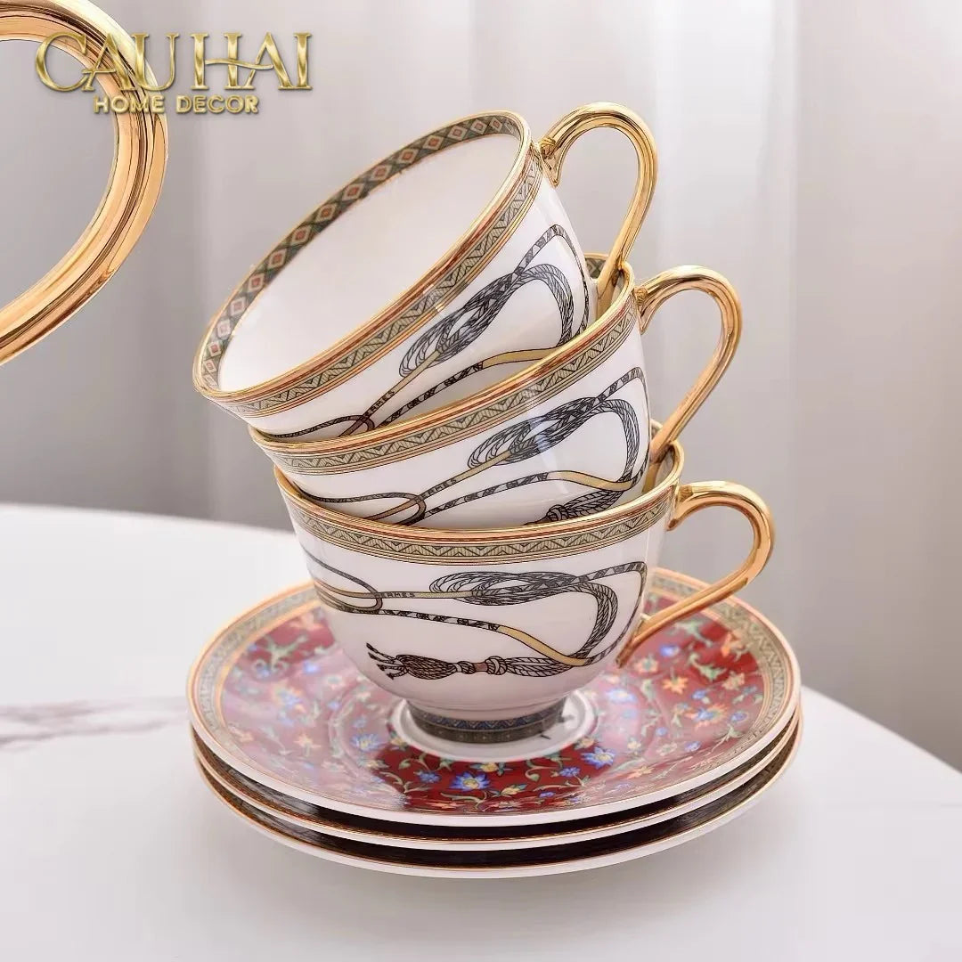 Maison Couture - Set Bình Trà H Class Legacy Équestre Héritage Harnais · Théière Ronde 15Pcs Tea Set-CẬU HAI HOME DECOR