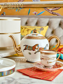 Maison Couture - Set Bình Trà H Class Legacy Équestre Héritage Harnais · Théière Ronde 15Pcs Tea Set-CẬU HAI HOME DECOR