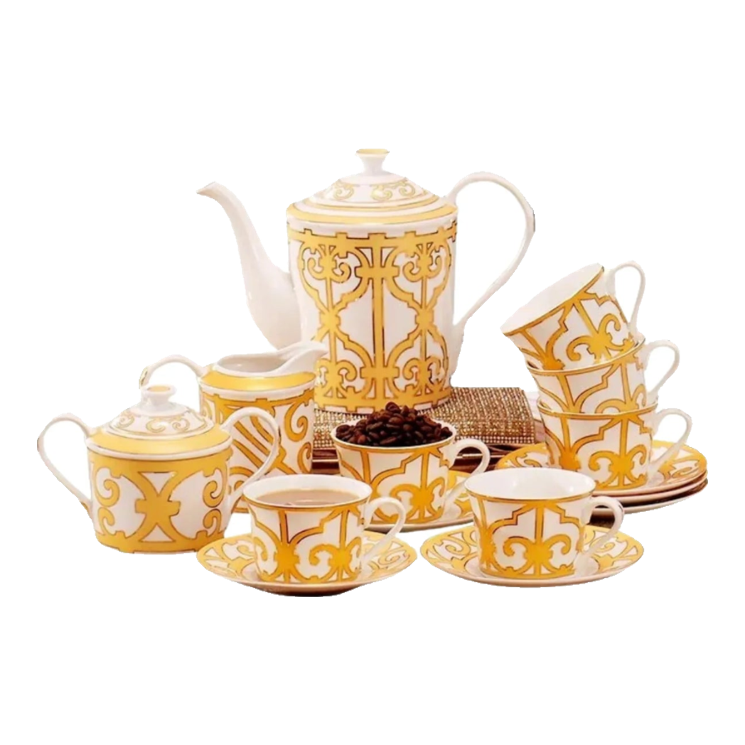 Maison Couture - Set Bình Trà H Class Soleil Éclat Privé 21Pcs - Leather Box-SET BÌNH TRÀ-Đối tác tại Trung Quốc theo từng đơn đặt hàng-CẬU HAI HOME DECOR