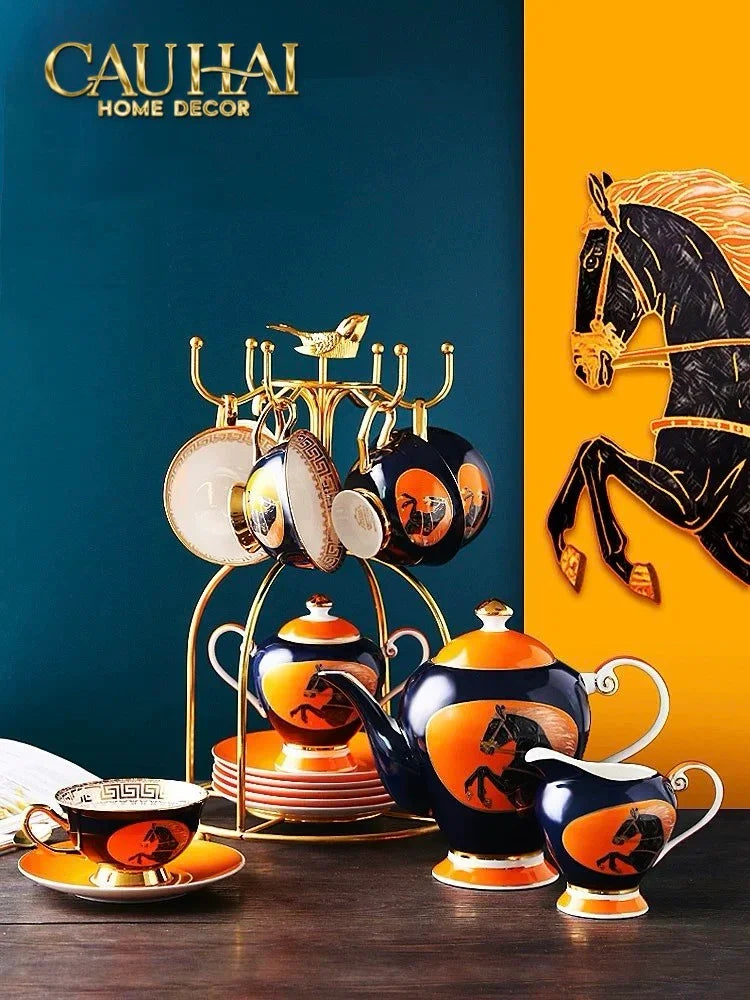 Maison Couture - Set Bình Trà Regal Legendary Impérial Noble Équestre Tea Set 15pcs-BỘ BÌNH TRÀ-CẬU HAI HOME DECOR-CẬU HAI HOME DECOR