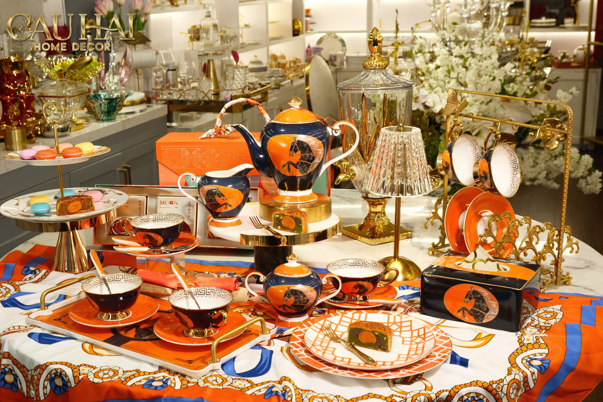 Maison Couture - Set Bình Trà Regal Legendary Impérial Noble Équestre Tea Set 15pcs-BỘ BÌNH TRÀ-CẬU HAI HOME DECOR-CẬU HAI HOME DECOR
