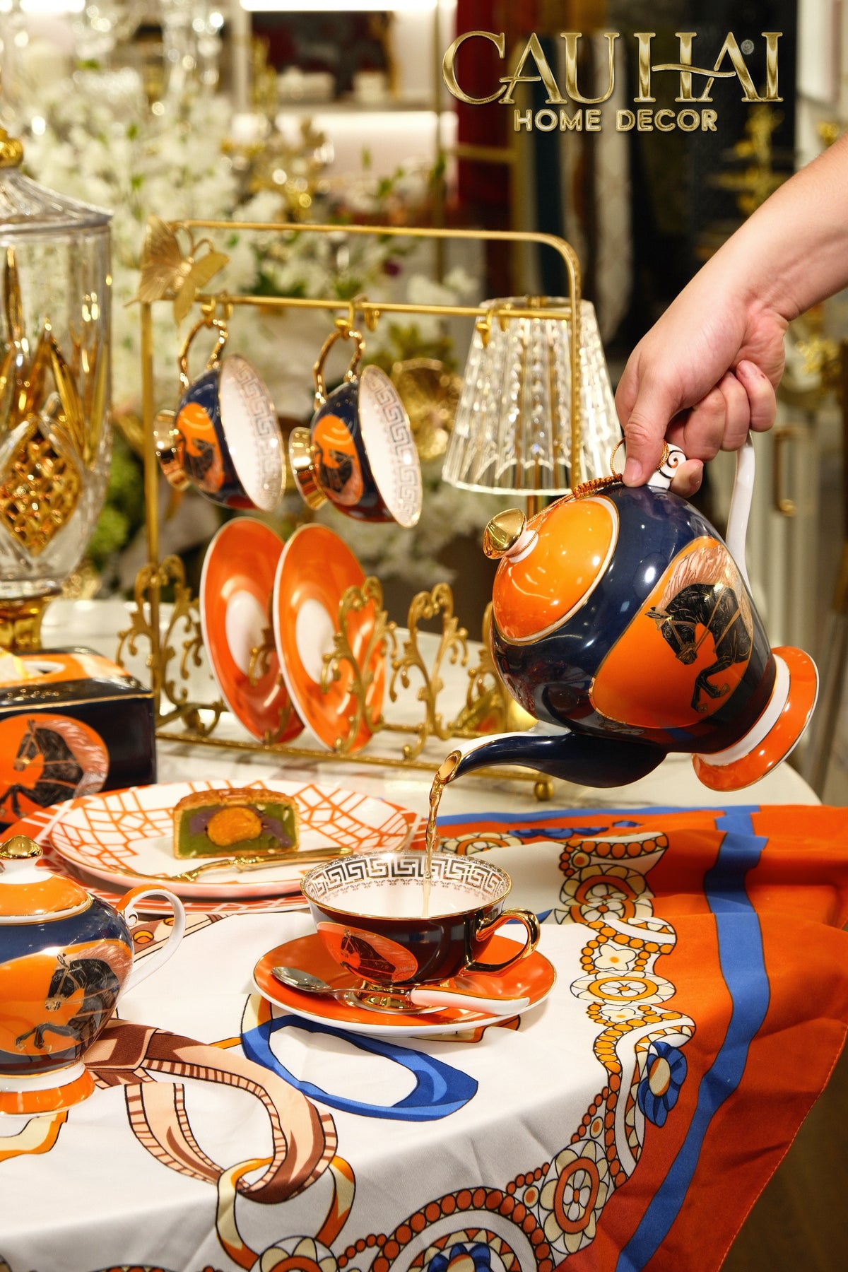 Maison Couture - Set Bình Trà Regal Legendary Impérial Noble Équestre Tea Set 15pcs-BỘ BÌNH TRÀ-CẬU HAI HOME DECOR-CẬU HAI HOME DECOR