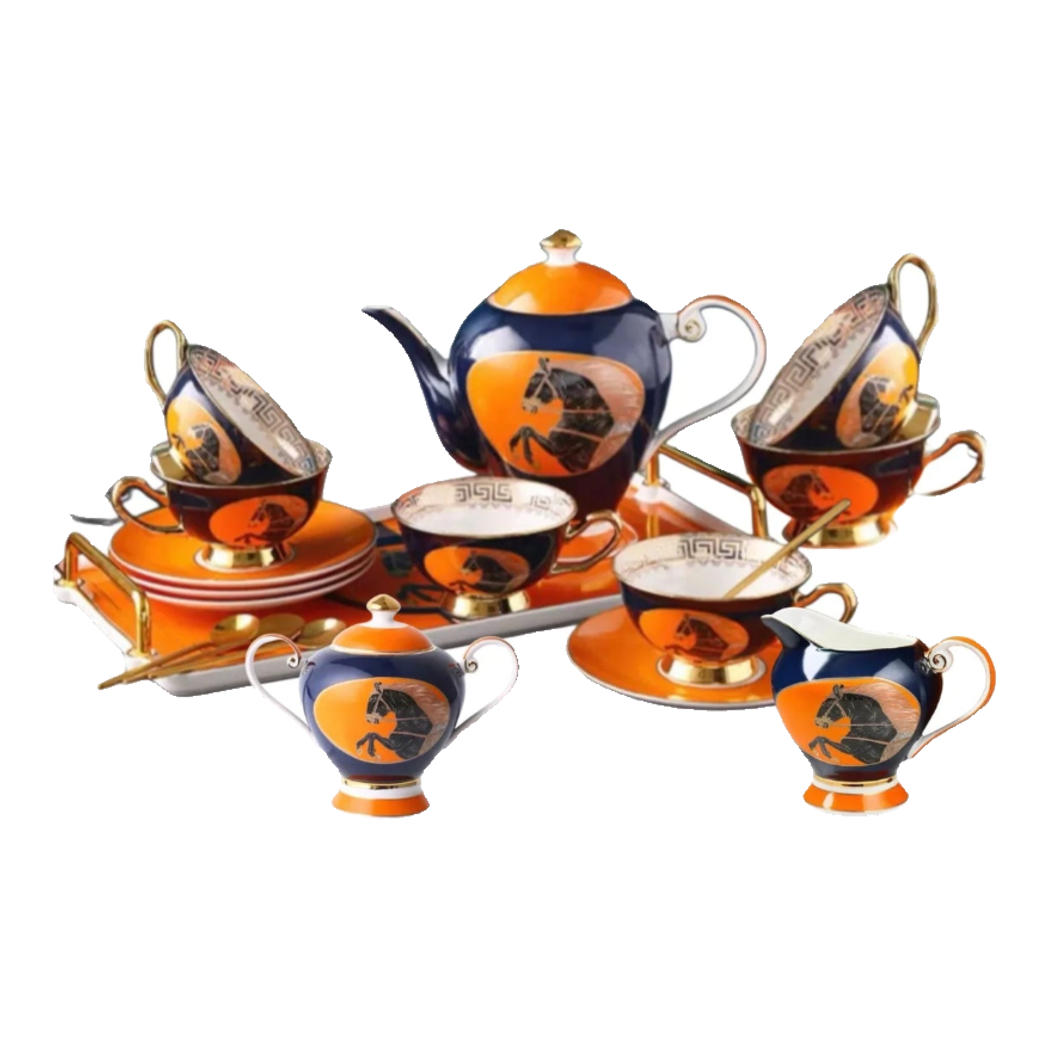 Maison Couture - Set Bình Trà Regal Legendary Impérial Noble Équestre Tea Set 15pcs-BỘ BÌNH TRÀ-CẬU HAI HOME DECOR-CẬU HAI HOME DECOR