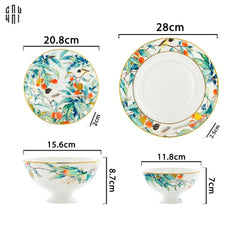 Maison Couture - Set Chén Dĩa 1 Người- Imperial Jardin 4Pcs-CẬU HAI HOME DECOR