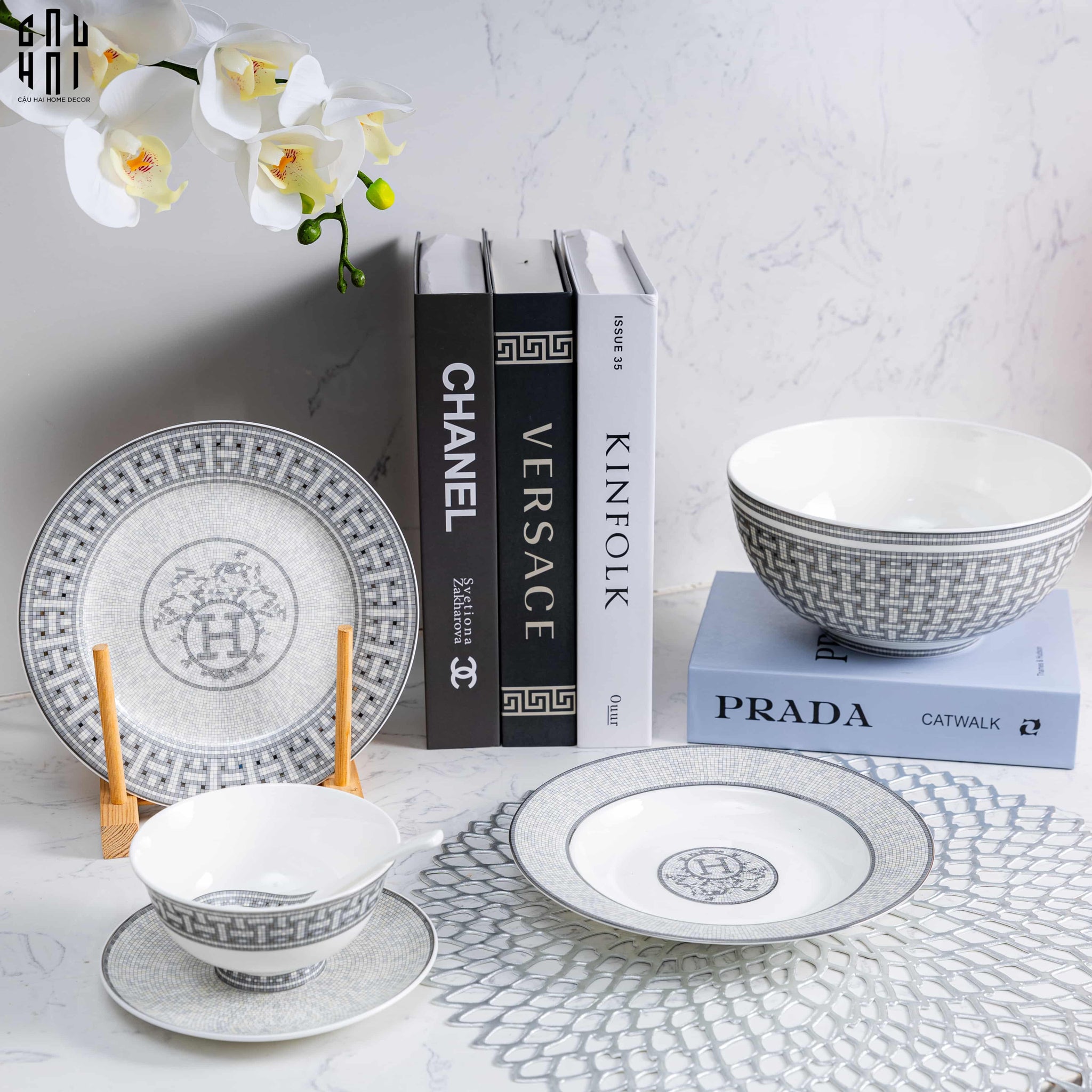 Maison Couture - Set Chén Dĩa 1 Người - Le Gris D'Héritage Mosaique H Class 6Pcs-CẬU HAI HOME DECOR